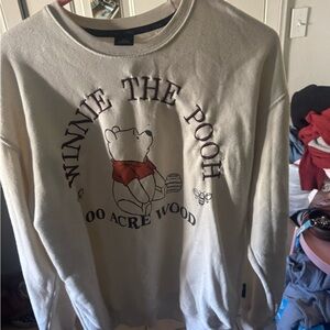 Disney Cream Winnie the Pooh Crewneck Sweater